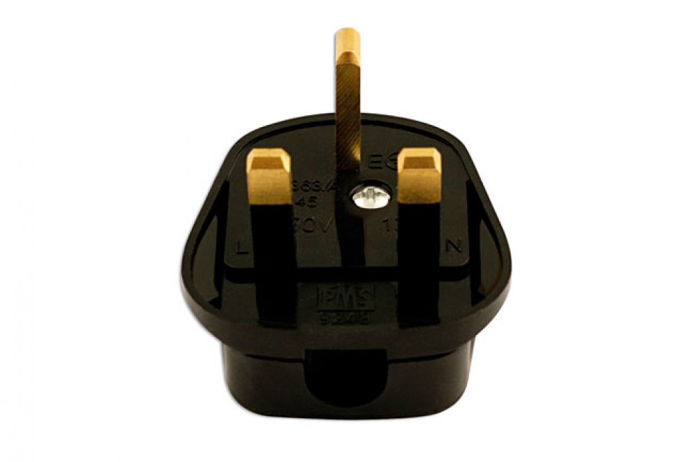 High Impact Black Plug Tops 13-amp - Pack 10