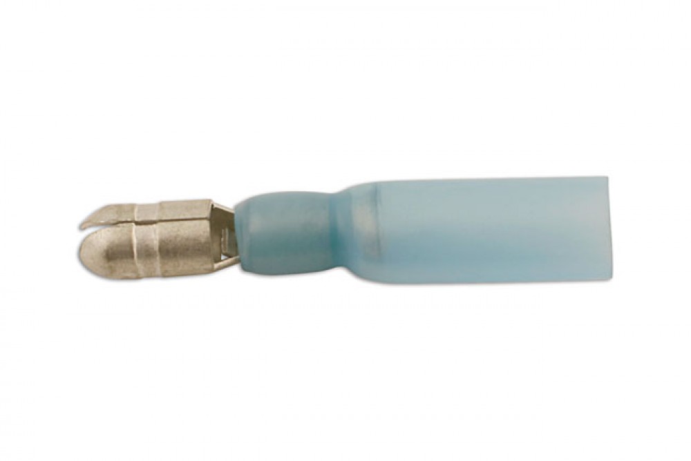 Blue Heat Shrink Male Bullet Terminal - Pack 25