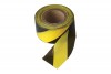 Black & Yellow Barrier Tape 75mm x 500m Non Adhesive Pack 1