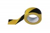 Black & Yellow Barrier Tape 50mm x 33m Adhesive Pack 1