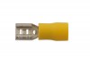 Yellow Female Push On Insulated Terminal 6.3mm - Pack 10