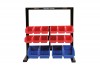 16 Storage Bin System with Magnetic Bar For Tool Storage