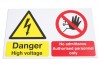 High Voltage/No Admittance Sign