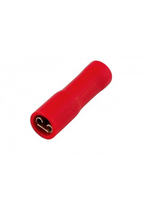 Red Female Fully Ins. Push-On 4.8mm - Pack 100
