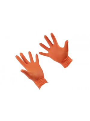 Grippaz Large Orange Nitrile Gloves Box - 50 Pieces/25 Pairs