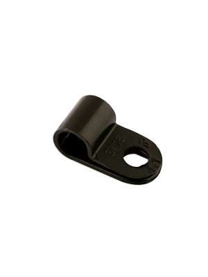 Black Nylon P-Clip 6.0mm - Pack 100