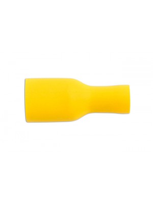 Yellow Female Fully Ins. Push-On 9.5mm - Pack 100