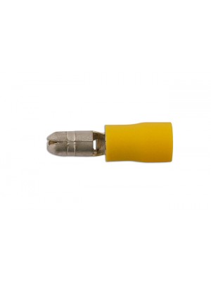 Yellow Male Bullet Terminal 5.0mm - Pack 100