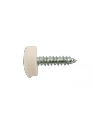 Number Plate Security Screw White - Pack 100