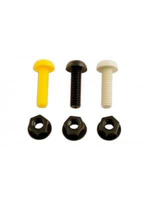 Number Plate Fixing 3/4" White Screws/Nuts - Pack 100