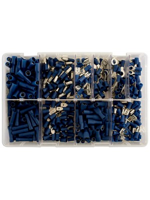 Assorted Blue Terminals Box - 280 Pieces