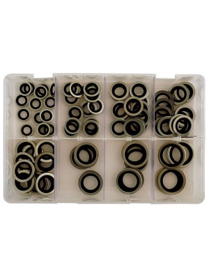 Assorted Bonded Seal Washers MM (Dowty) Box - 90 Pieces