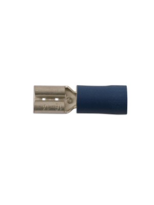 Blue Female Push On Insulated Terminal 6.3mm - Pack 10