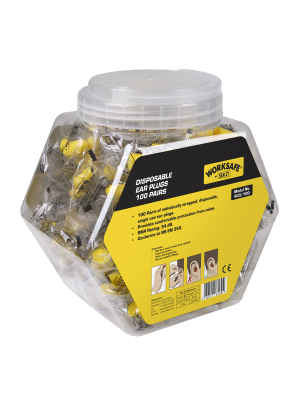 Ear Plugs Disposable - 100 Pairs
