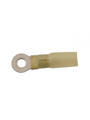 Yellow Heat Shrink Ring Terminal 6.0mm - Pack 25