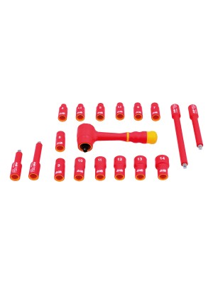Insulated Socket Set 1/4"D 18pc