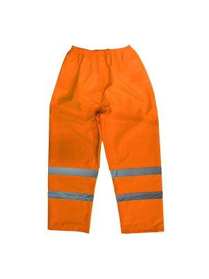 Hi-Vis Orange Waterproof Trousers - X-Large