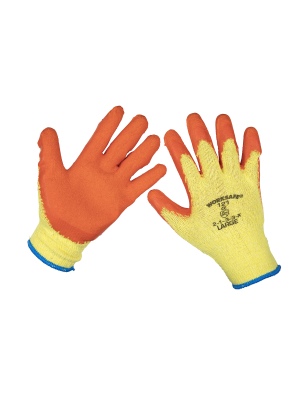 Super Grip Knitted Gloves Latex Palm (Large) - Pack of 120 Pairs