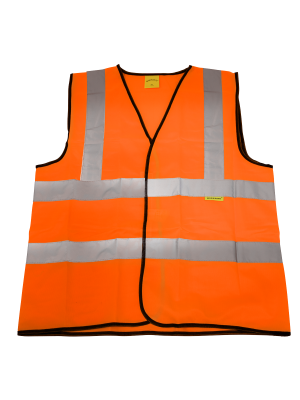 Hi-Vis Orange Waistcoat (Site and Road Use) - X-Large