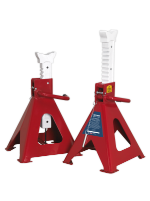 Axle Stands (Pair) 10tonne Capacity per Stand Auto Rise Ratchet