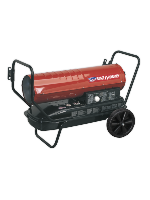 Space Warmer® Paraffin/Kerosene/Diesel Heater 125,000Btu/hr with Wheels