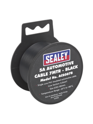 Automotive Cable Thick Wall 5A 7m Black