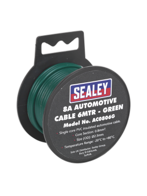 Automotive Cable Thick Wall 8A 6m Green