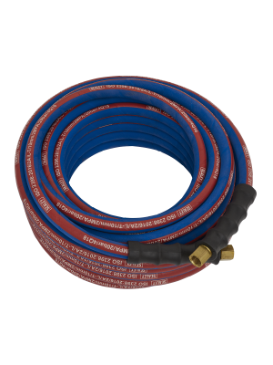 Air Hose 15m x Ø10mm with 1/4"BSP Unions Extra-Heavy-Duty