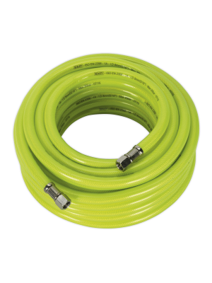 Air Hose High-Visibility 15m x Ø8mm with 1/4"BSP Unions