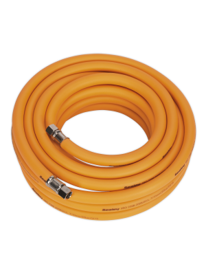 Air Hose 10m x Ø10mm Hybrid High-Visibility with 1/4"BSP Unions