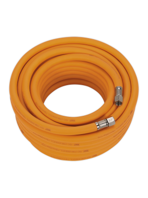 Air Hose 15m x Ø8mm Hybrid High-Visibility with 1/4"BSP Unions
