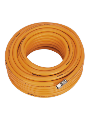 Air Hose 20m x Ø8mm Hybrid High-Visibility with 1/4"BSP Unions