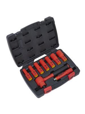 Insulated Socket Set 9pc 3/8"Sq Drive 6pt WallDrive® VDE Approved