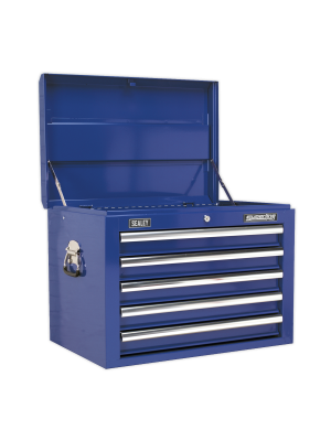 Topchest 5 Drawer with Ball Bearing Slides - Blue