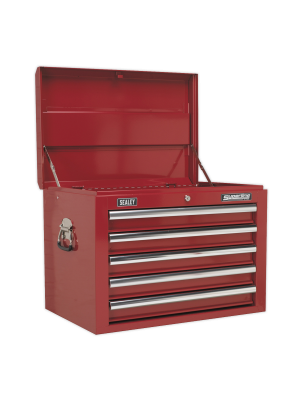 Topchest 5 Drawer with Ball Bearing Slides - Red