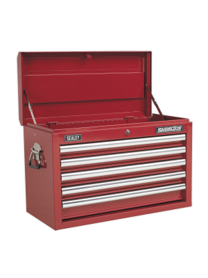Topchest 5 Drawer with Ball Bearing Slides - Red