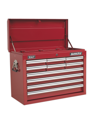 Topchest 10 Drawer with Ball Bearing Slides - Red