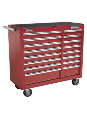 Rollcab 16 Drawer with Ball Bearing Slides Heavy-Duty - Red