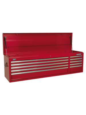 Topchest 10 Drawer with Ball Bearing Slides Heavy-Duty - Red