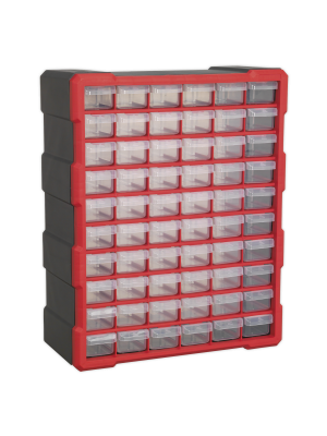 Cabinet Box 60 Drawer - Red/Black