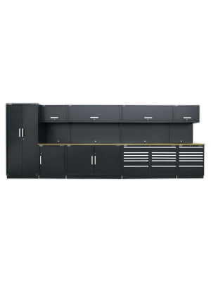 Premier 5.6m Storage System - Oak Worktop