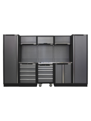 Superline Pro 3.2m Storage System - Stainless Worktop