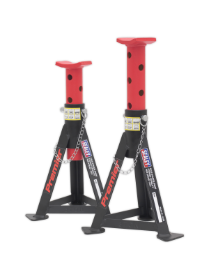 Axle Stands (Pair) 3tonne Capacity per Stand - Red