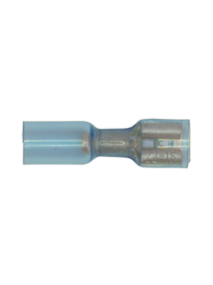 Heat Shrink Push-On Terminal 6.4mm Female Blue Pack of 25