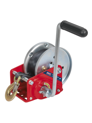 Geared Hand Winch with Brake & Webbing 900kg Capacity