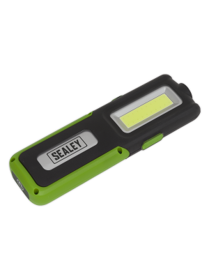 Rechargeable Inspection Light 5W COB & 3W SMD LED with Power Bank - Green