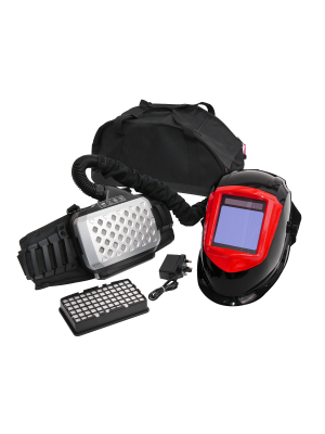 Welding Helmet with Powered Air Purifying Respirator (PAPR) Auto Darkening