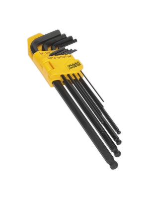 Ball-End Hex Key Set 9pc Extra-Long Imperial