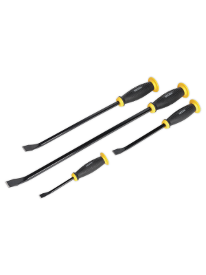 Pry Bar Set with Hammer Cap 4pc