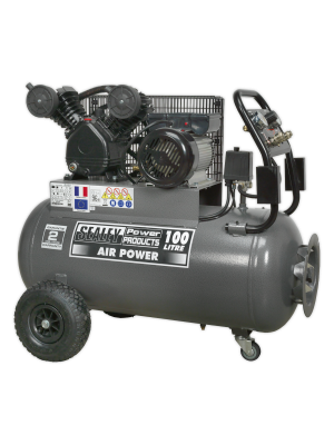 Compressor 100L Belt Drive 3hp with Front Control Panel